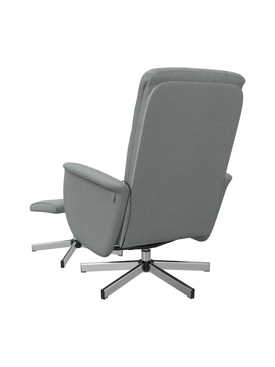 Relax Armchair Massage Swivel with Footstool Ann. Grey 49x32x36cm