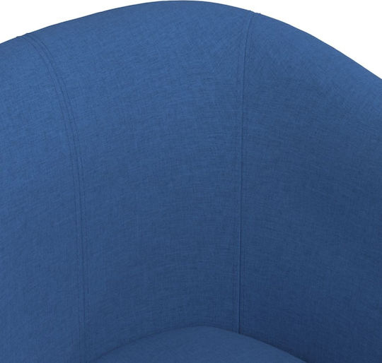 Barrel Sessel mit Fußhocker Blue 70x56x68cm