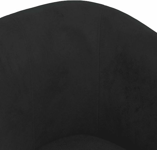 Барел Фотьойл С поставка за крака Кадифен Dark 70x56x68см