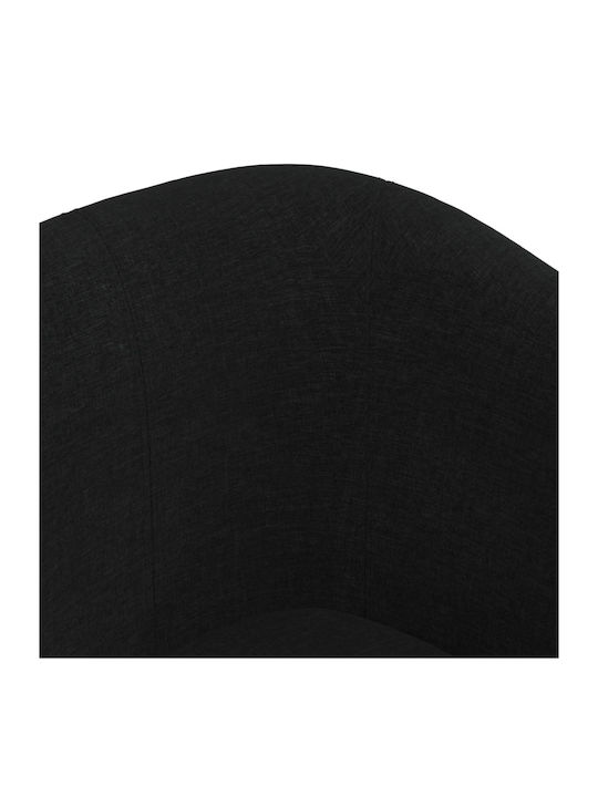 Μπάρελ Πολυθρόνα με Υποπόδιο Μαύρη 70x56x68cm