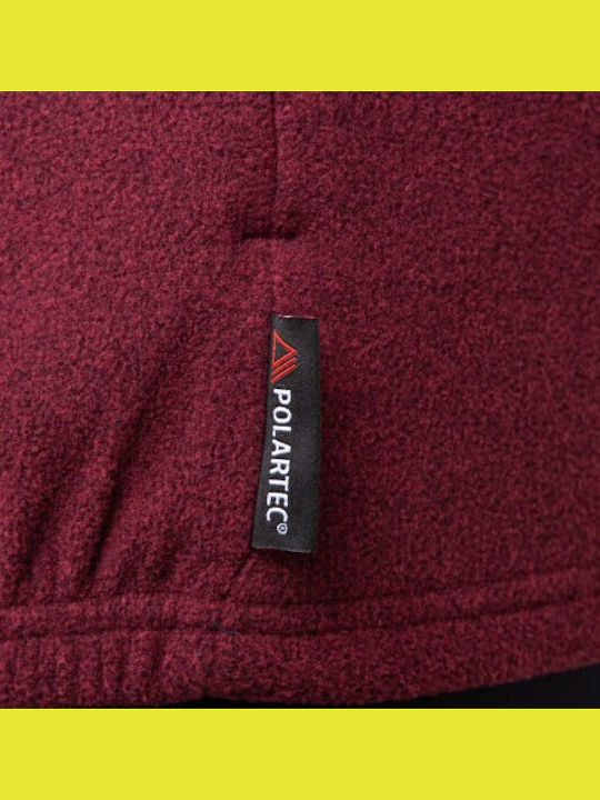 Fleece Γυναικεία Ζακέτα σε Μπορντό Χρώμα