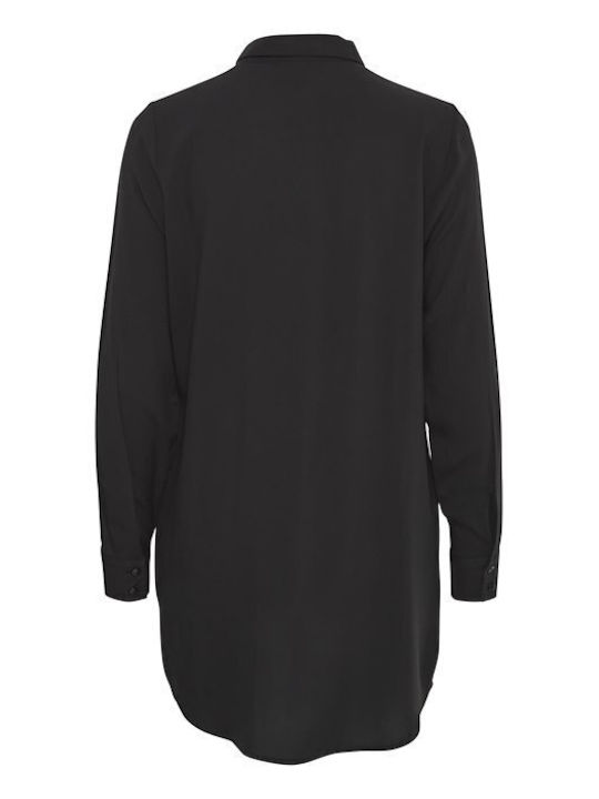 ICHI Women's Long Sleeve Shirt Black