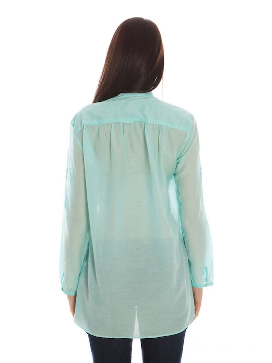 Gant Women's Long Sleeve Shirt Γαλάζιο