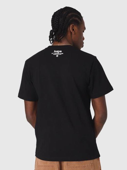 Aape By A Bathing Ape® Men's Short Sleeve T-shirt Black.