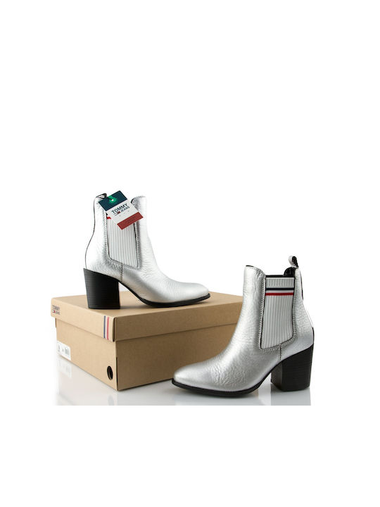 Tommy Hilfiger Leather Women's Ankle Boots with Medium Heel