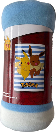 Κουβέρτα Κούνιας Pokémon Παιδική Fleece Μπλε Μπλε 140x100εκ.