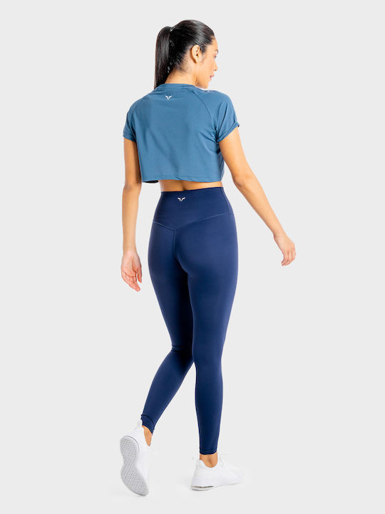 Обучение Женски Дълга легинси Високоталирани и с Push Up Navy
