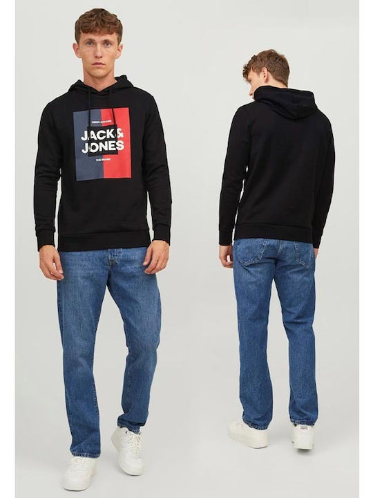 Jack & Jones Sweat Hanorac pentru bărbați cu glugă black