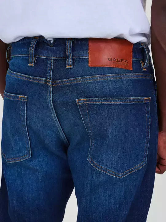 Alex Ανδρικό Παντελόνι Τζιν με Relaxed Tapered Εφαρμογή Mid Blue Denim
