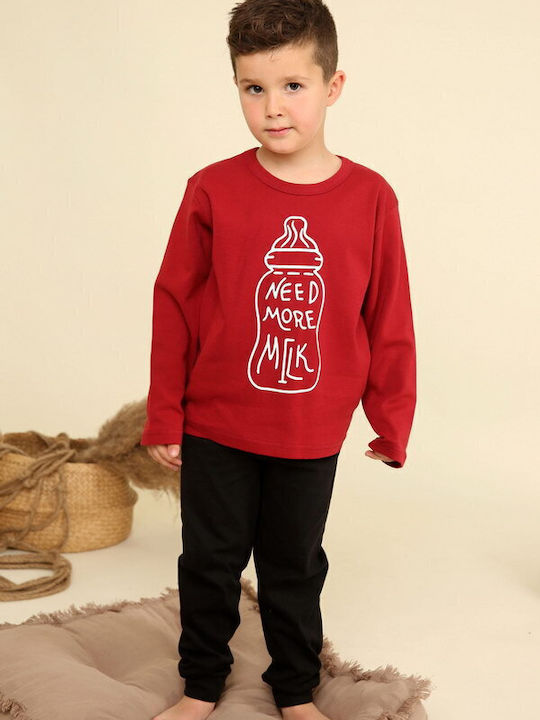 Happy Family Kids' Pajamas Winter Bordeaux