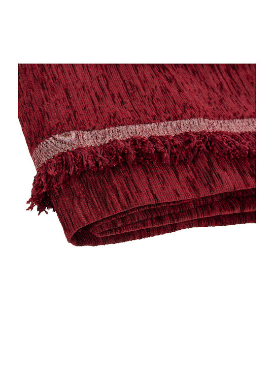 HomeMarkt Dreamtopia Three-Seater Sofa Throw Chenille 170x295cm Burgundy