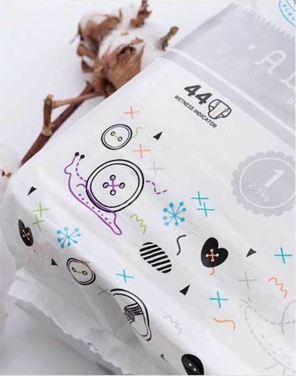 Agnotis Tape Diapers Baby Eco No 1 for 2-5kg 44 Pieces