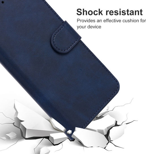 Wallet Δερμάτινο Μπλε (Moto G31)