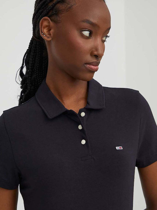 Tommy Hilfiger Women's Polo Blouse Short Sleeve Navy Blue