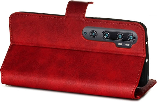 Cc9 Pro Classic Calf Texture Horizontal Buchen Sie Synthetisches Leder Rot (Xiaomi Mi Note 10 / Mi Note 10 Pro)