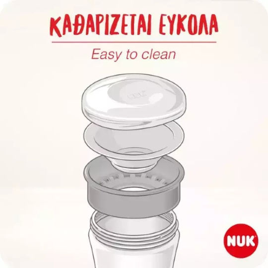 Nuk Παιδικό Ποτηράκι Evolution Magic Cup από Πλαστικό Τιρκουάζ Μπλέ-Γατάκι 230ml για 8m+