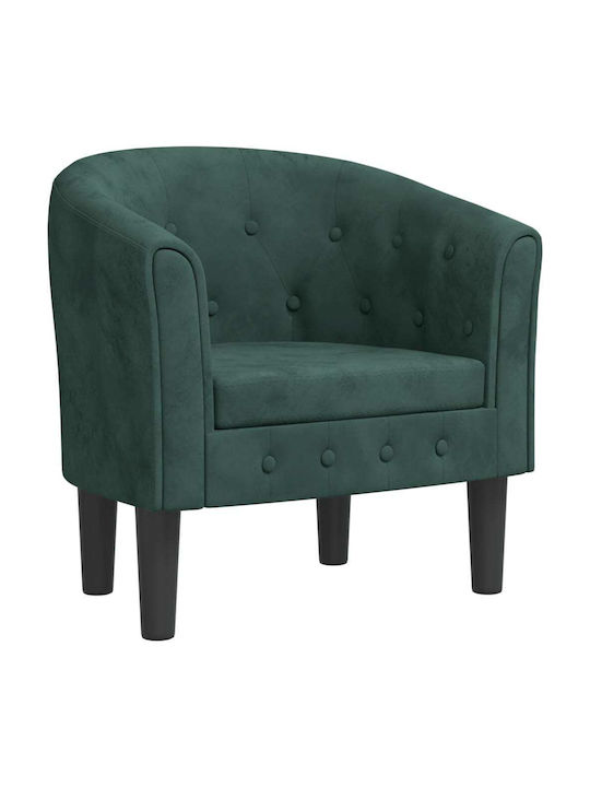 Фотьойл Кадифен Dark Green 70x56x68см