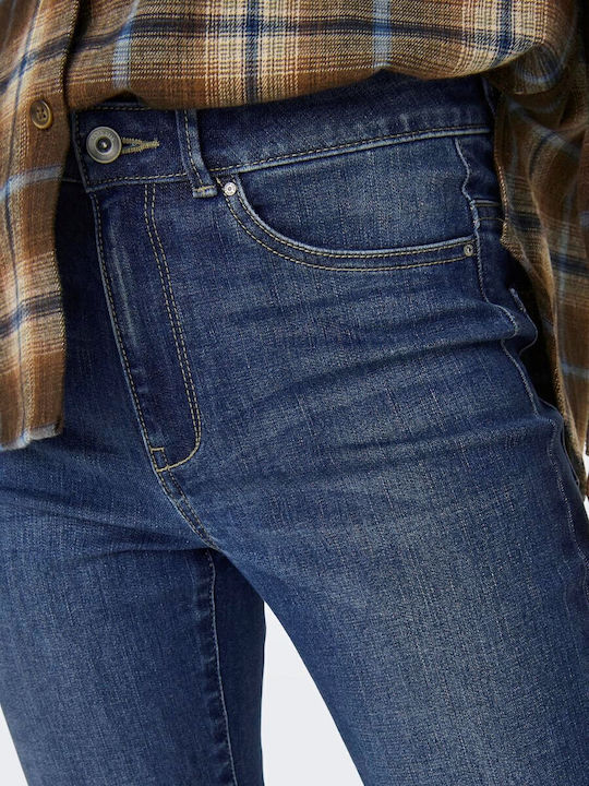 Hw Women's Jean Trousers Flared Medium Blue Denim