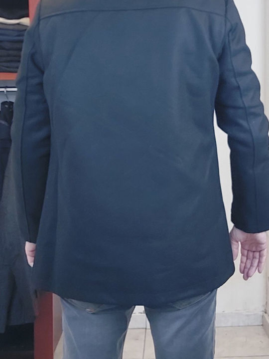 Herren Mantel Μαύρο