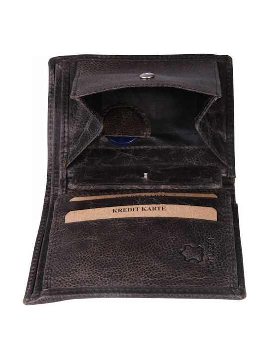 Leather Men's Wallet Classic with RFID Brown