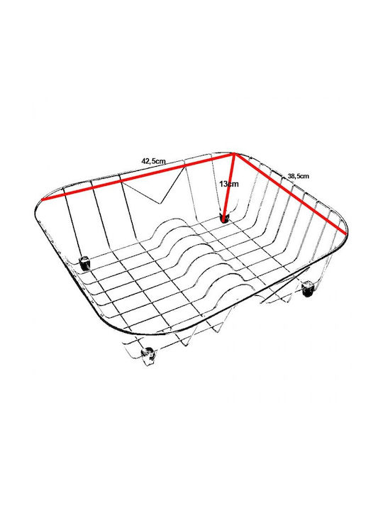 Apell W13 Sită Pentru Chiuvetă Inox Argintiu 42.5x38.5x13cm
