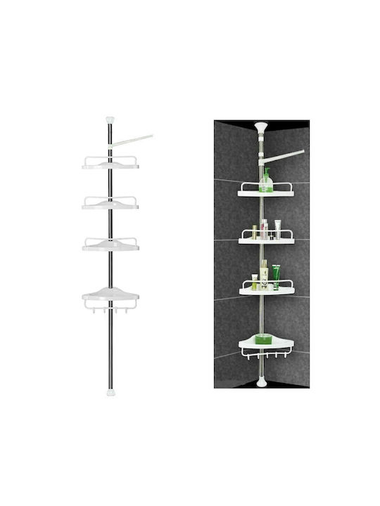 Raft De Baie Montat Pe Perete Telescopic Din Plastic Albastru