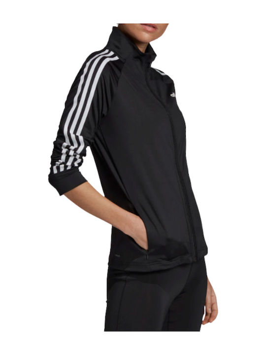 Long Women's Cardigan with Zipper Black