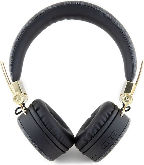 Guess 4G Metal Logo Wireless / Wired On Ear Headphones with 6 Hours Playing Time Black