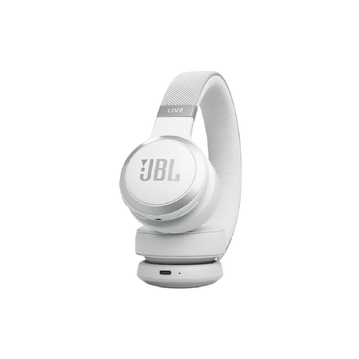 JBL Live 670NC Ασύρματα / Ενσύρματα On Ear Ακουστικά με 65 ώρες Λειτουργίας και Quick Charge Λευκά (JBLLIVE670NCWHT)