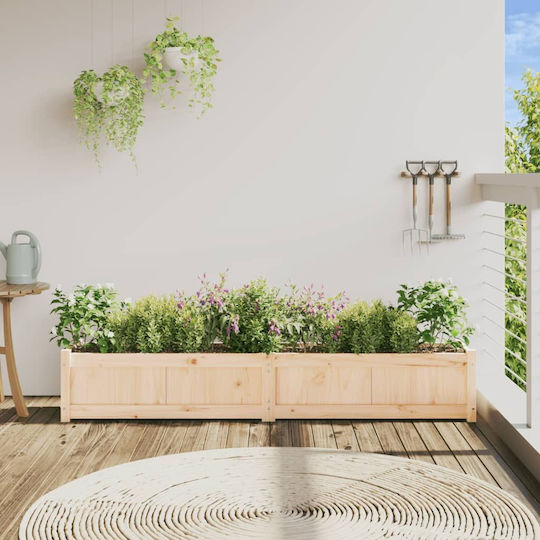 vidaXL Planter Box Wooden Brown 180x31x31cm.