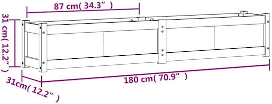 vidaXL Set 2 Planters Wooden Brown