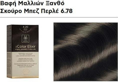 Apivita My Color Elixir Set Vopsea de Păr fără amoniac 6.78 Blond bej închis Bej bej Pearl 125ml