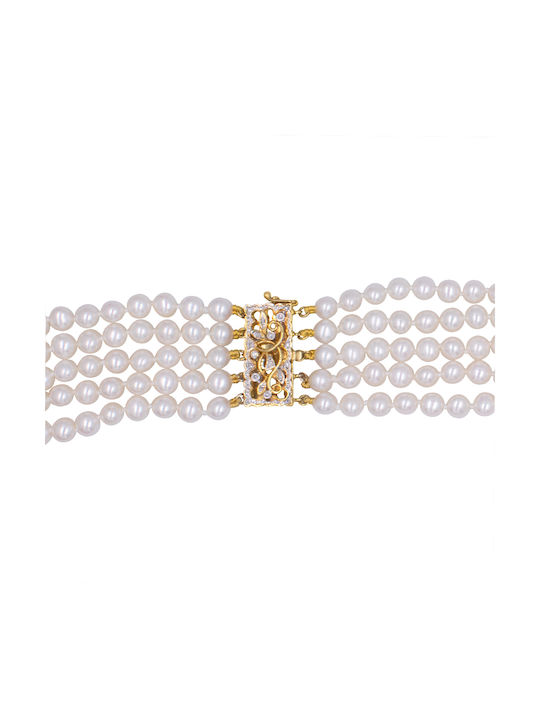 Margaritari Necklace from Gold 14K with Pearls