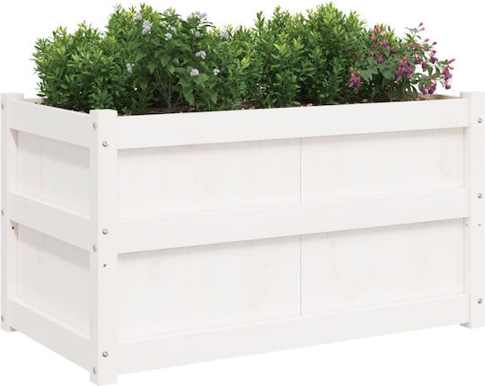 vidaXL Planter Box Wooden White 90x50x50cm.