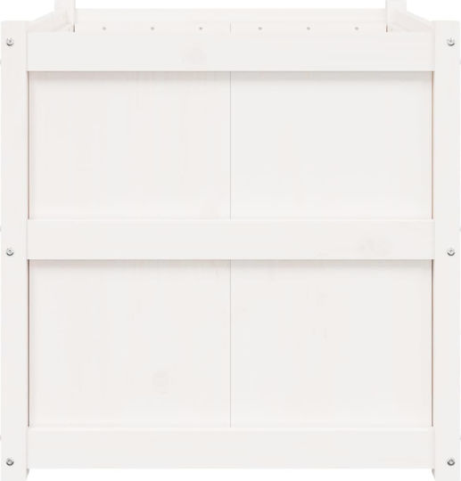 vidaXL Planter Box Lemn Alb 70x70x70cm.