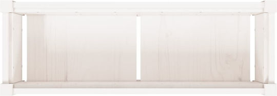 vidaXL Planter Box Wooden White 90x31x31cm.