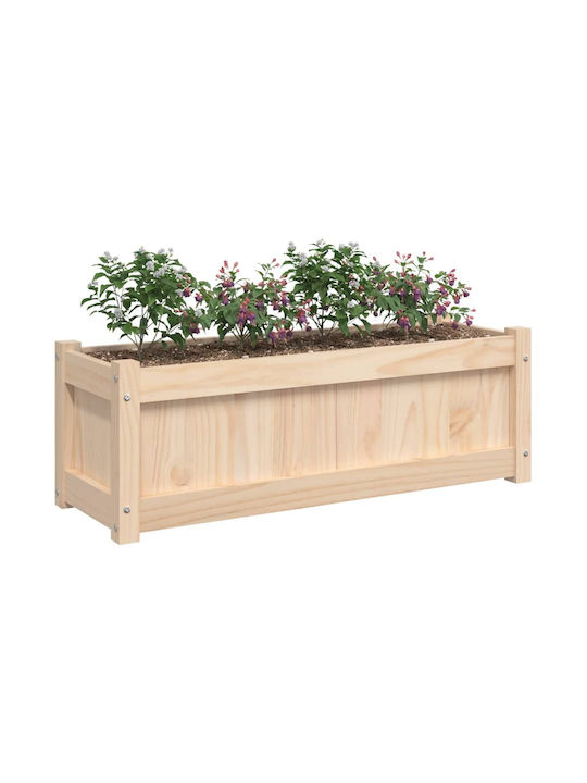 vidaXL Blumenkasten Hölzernes Beige 90x31x31cm.
