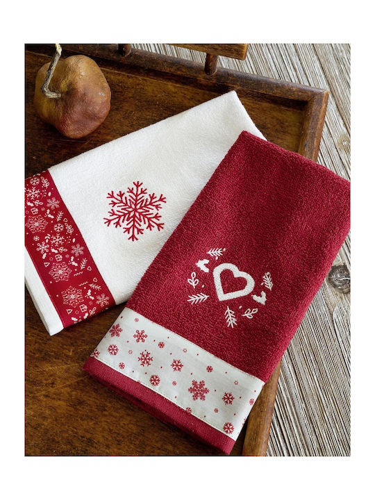 Nima Towel made of 100% Cotton in Red Color 30cm 1pcs