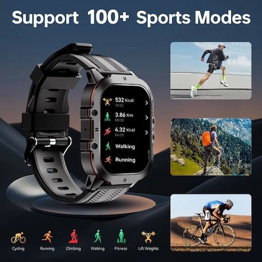 Oukitel Oukitel BT20 Smartwatch (Black / Orange)
