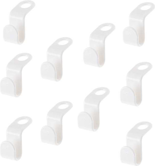 ikonka Clothes Hanger White KX5127 10pcs