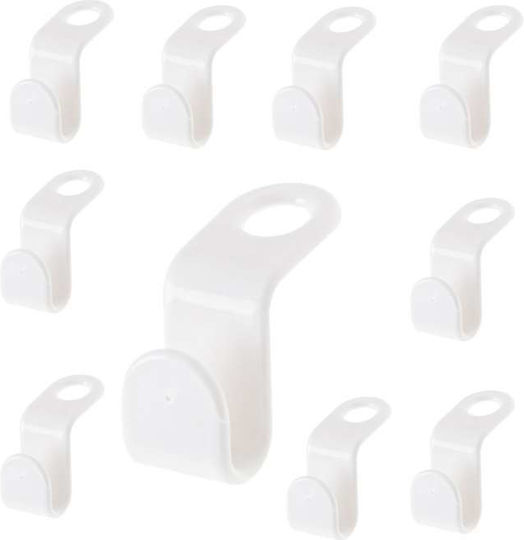 ikonka Clothes Hanger White KX5127 10pcs