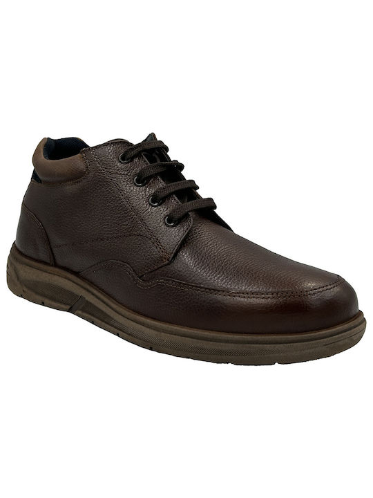 Freemood Men's Leather Boots Brown