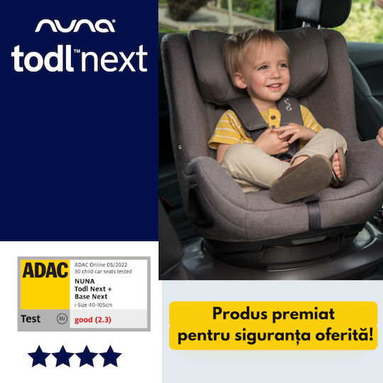 Nuna Todl Next Scaun Auto pentru Copii i-Size cu Isofix Caviar