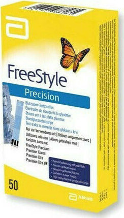 Abbott FreeStyle Precision Blood Glucose Test Strips 50pcs