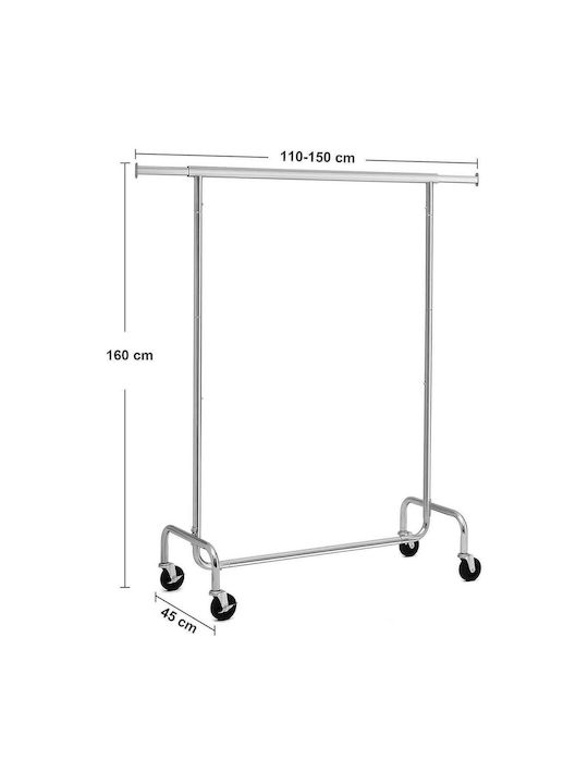 Songmics Cuier de podea Gri 110x55x160cm