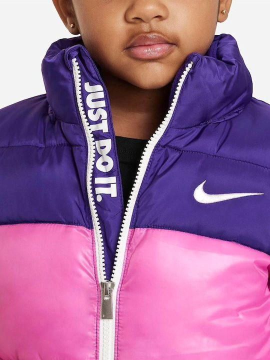 Kinder Sportjacke Kurz mit Kapuze Rosa