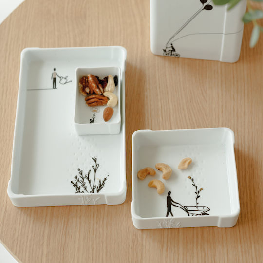 Raeder Porcelain Decorative Platter White 12x12x3cm