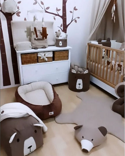 Baby Star Kinder Teppich Beige 118x118cm
