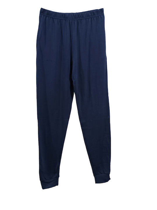 Nottingham Men's Winter Cotton Pajamas Set Navy Blue