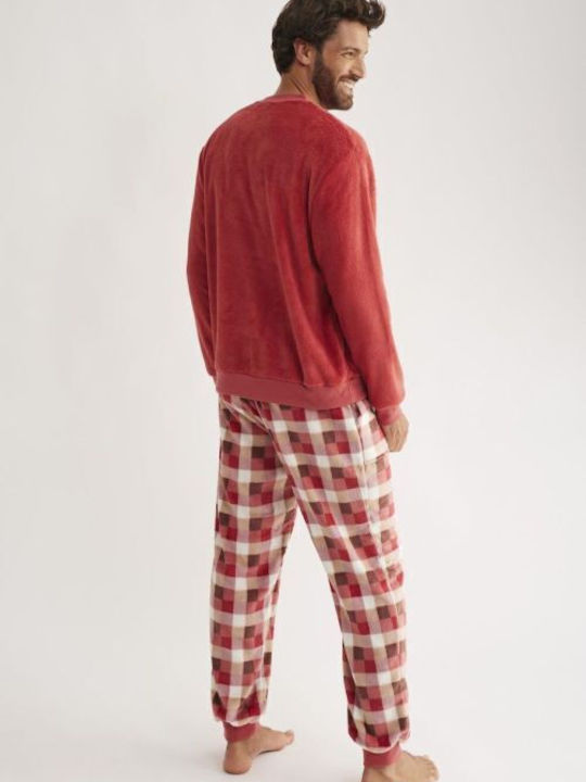 Promise Men's Winter Pajamas Set Red